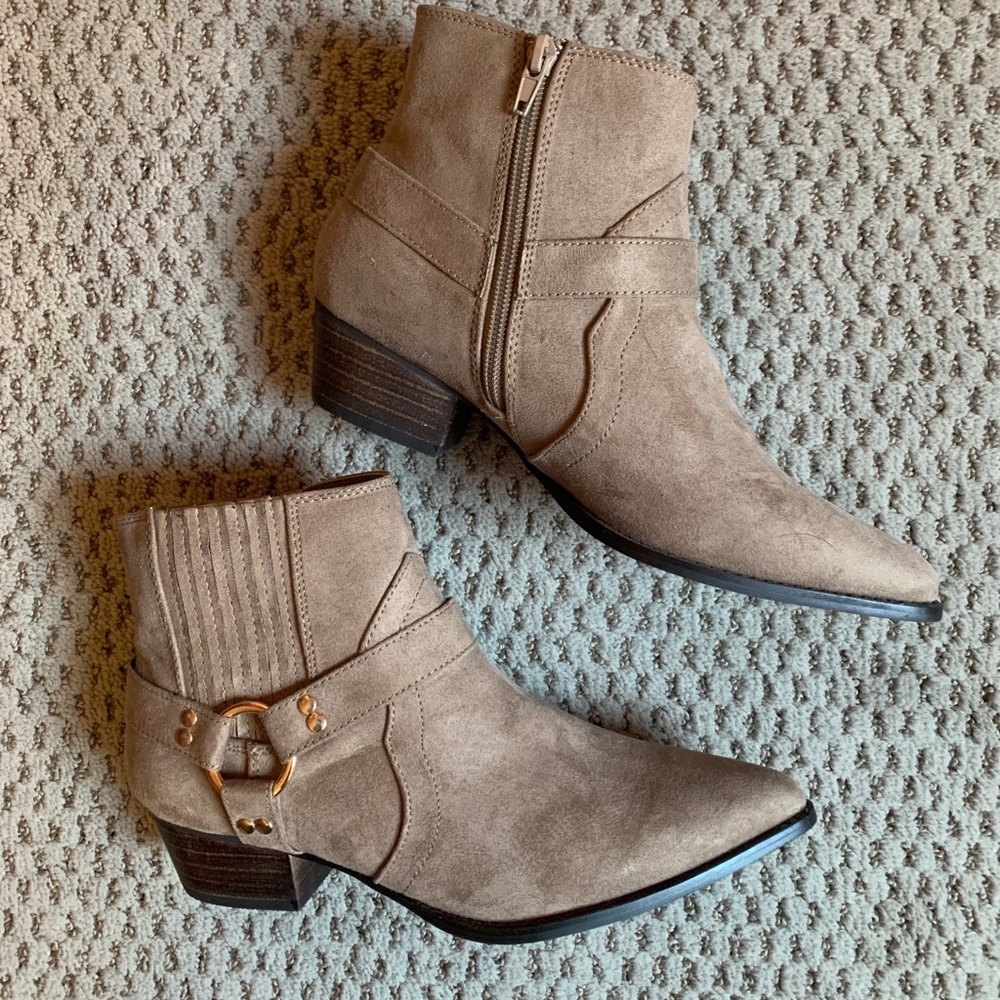 Tan ankle boots